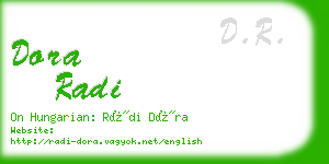 dora radi business card